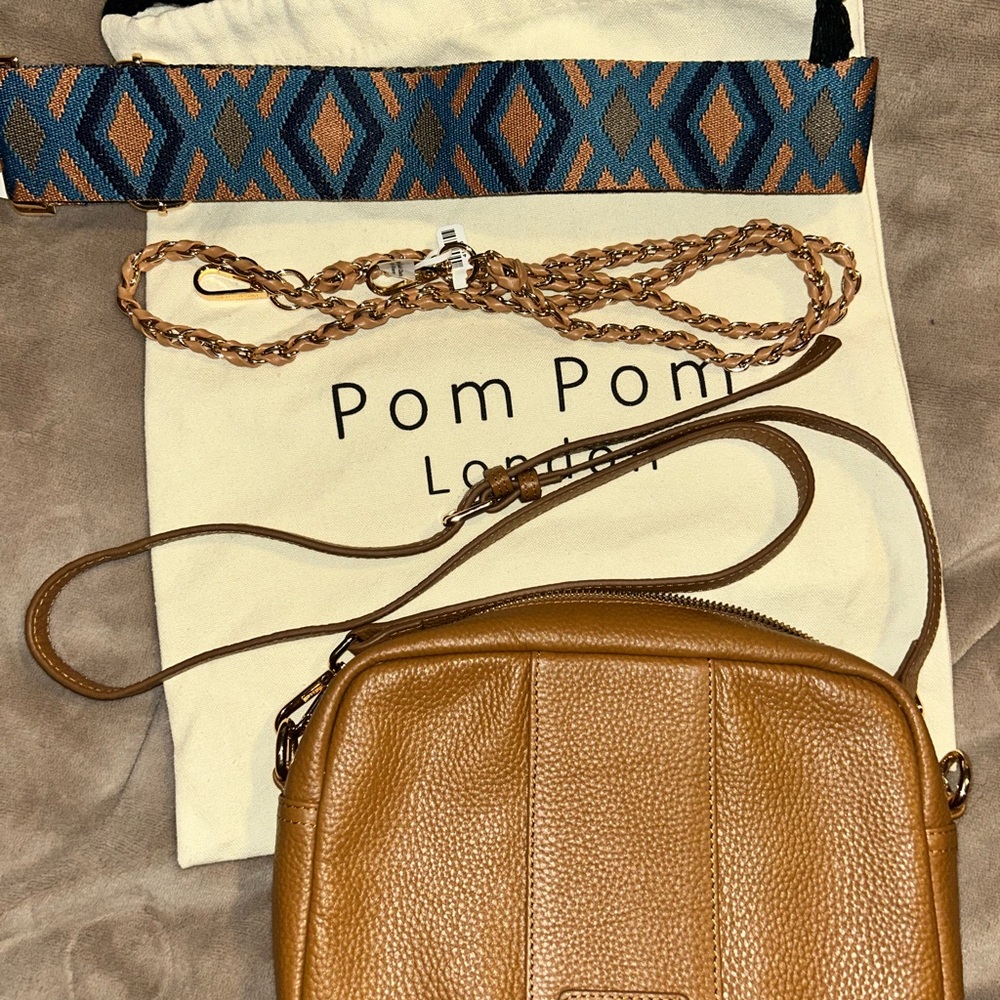 Pom Pom London City Duo Bag Maple with 3 straps!